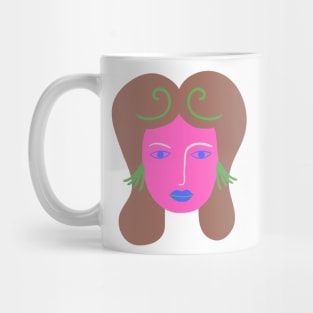 pink female face design Mug